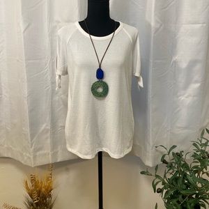 Gap Women’s Soft-spun Cold Shoulder Top White Medium